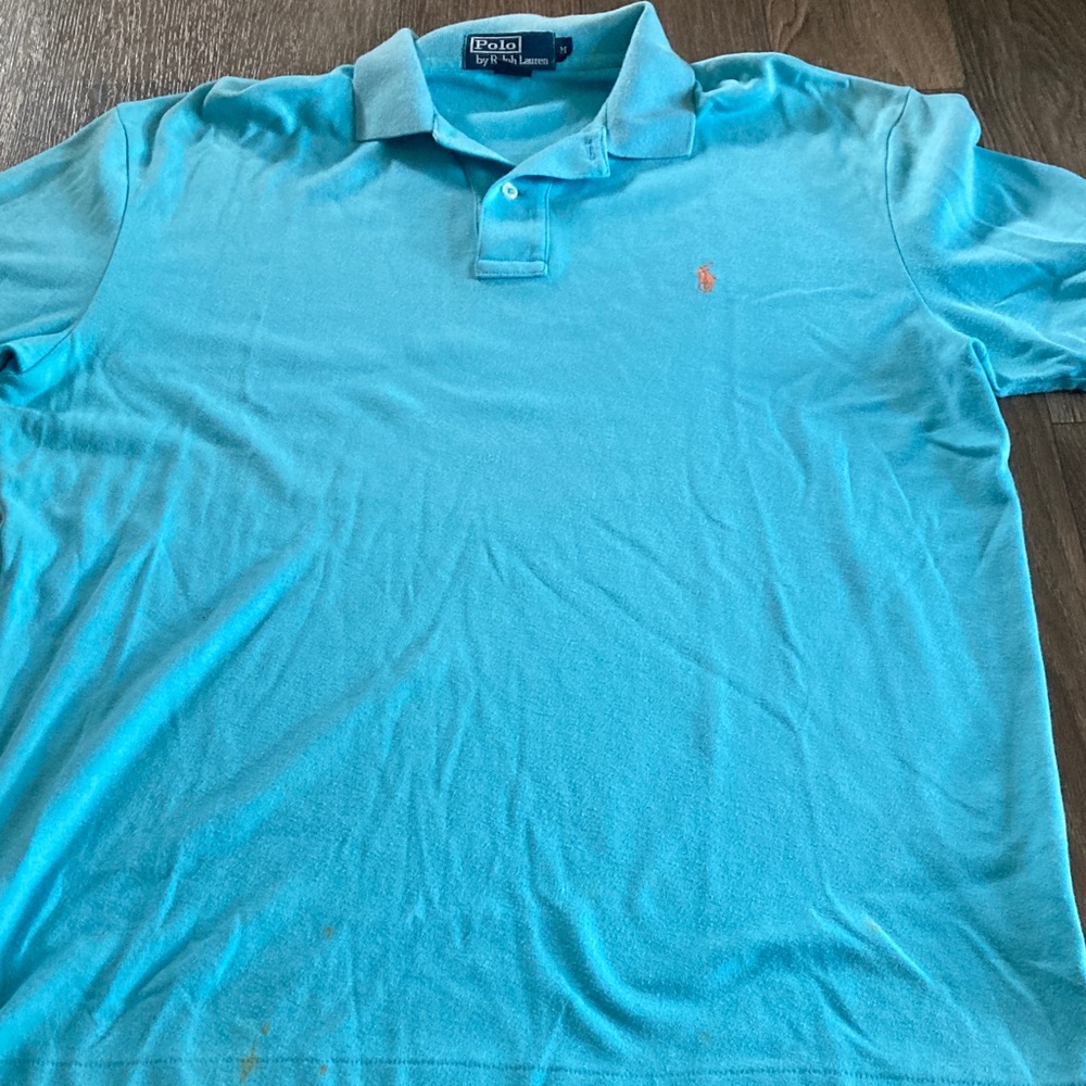 Polo by Ralph Lauren Men's Aqua Polo Shirt
